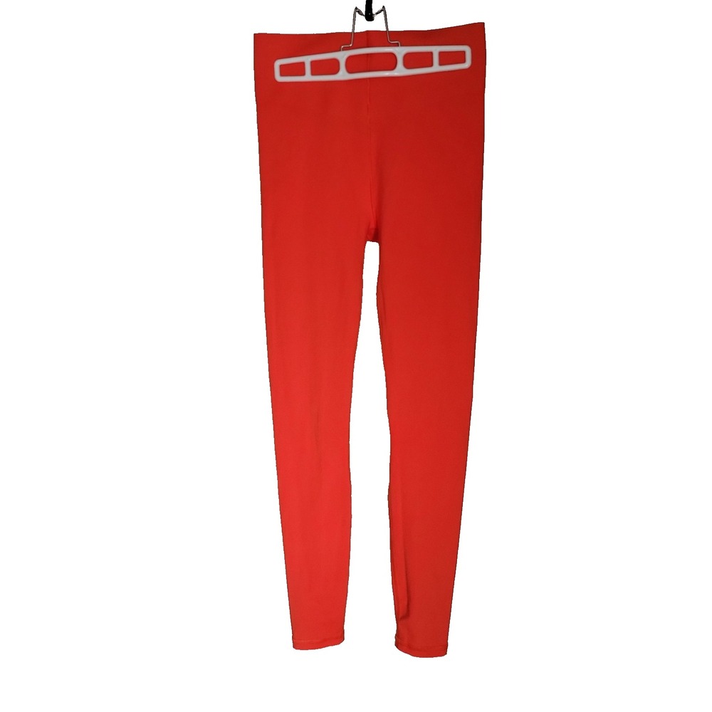 Savage X Fenty Leggings Size M High Waisted Coral/Orange Logo on the Back